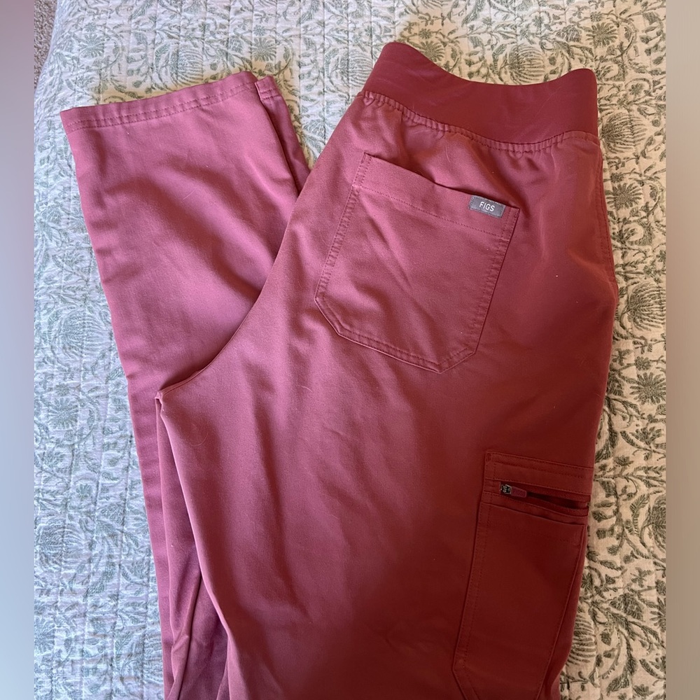 FIGS Dusty Pink Yola Skinny Scrub Pants